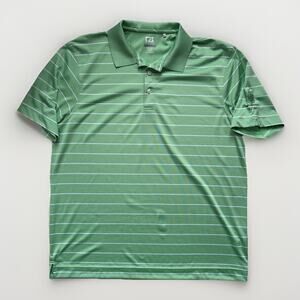 Cutter & Buck Trump International Golf Polo Shirt Green Stripe Men’s Large